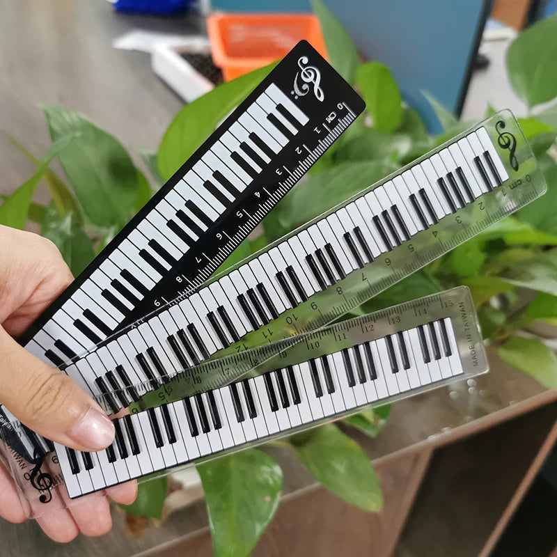 Règle Musicale Piano 15cm – Marque-Page & Outil de Mesure, Cadeau Musicien, École & Bureau