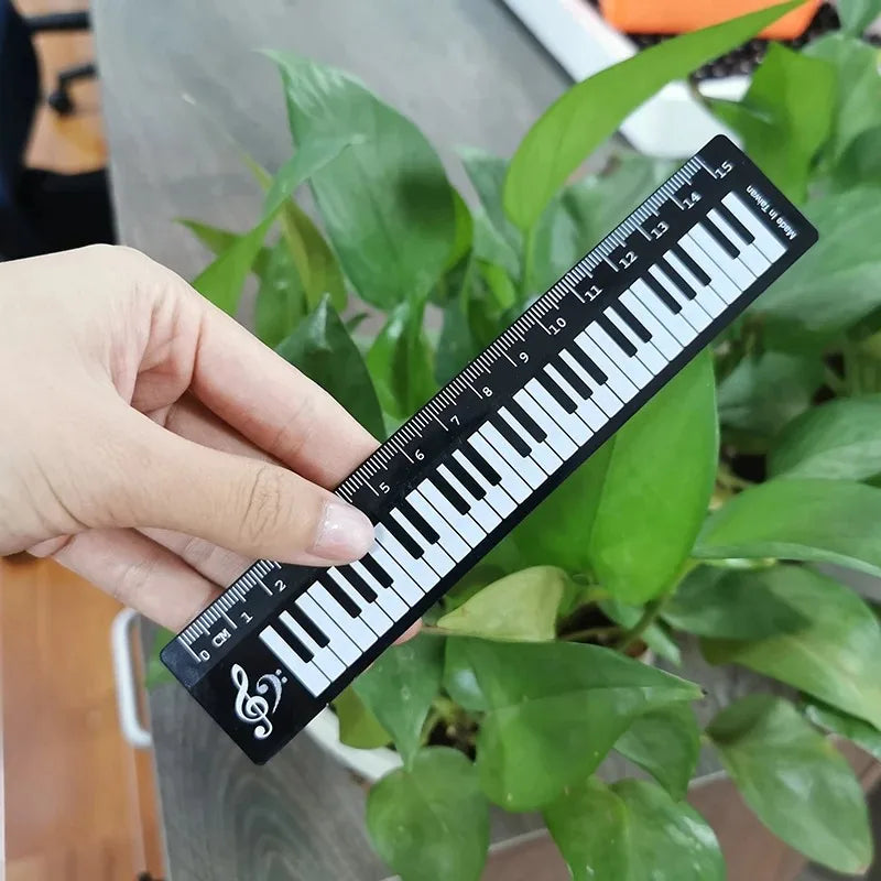 Règle Musicale Piano 15cm – Marque-Page & Outil de Mesure, Cadeau Musicien, École & Bureau