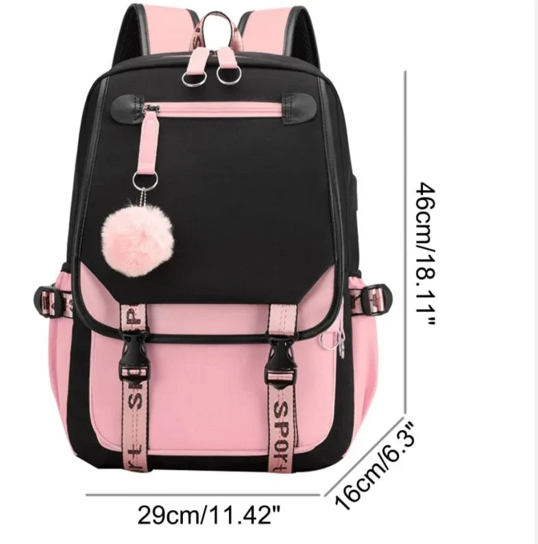 Sac à Dos Harajuku – Nylon, Grande Capacité, École & Voyage, 6 Coloris