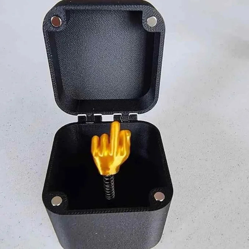 Boîte Surprise Pop-Up Doigt d'Honneur – Gadget Humour, Cadeau Rigolo, 1 ou 2 Pièces