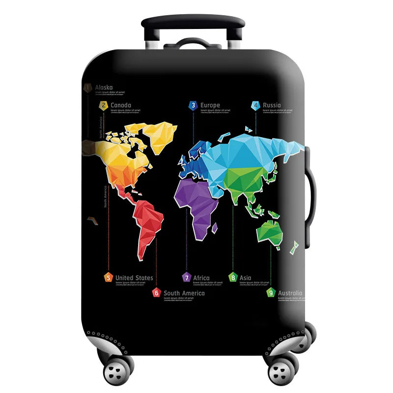 Housse de Protection Valise – Tissu Élastique Lavable, Anti-Rayures, 29 Motifs, Tailles S à XL