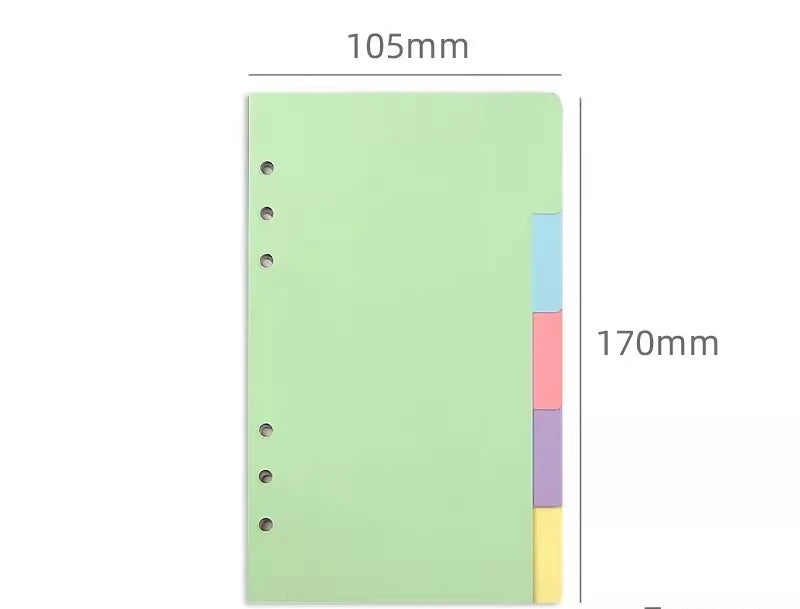 Intercalaires pour Feuilles Mobiles – Formats A4, A5, A6, A7, B5, M5 – Classeur & Agenda