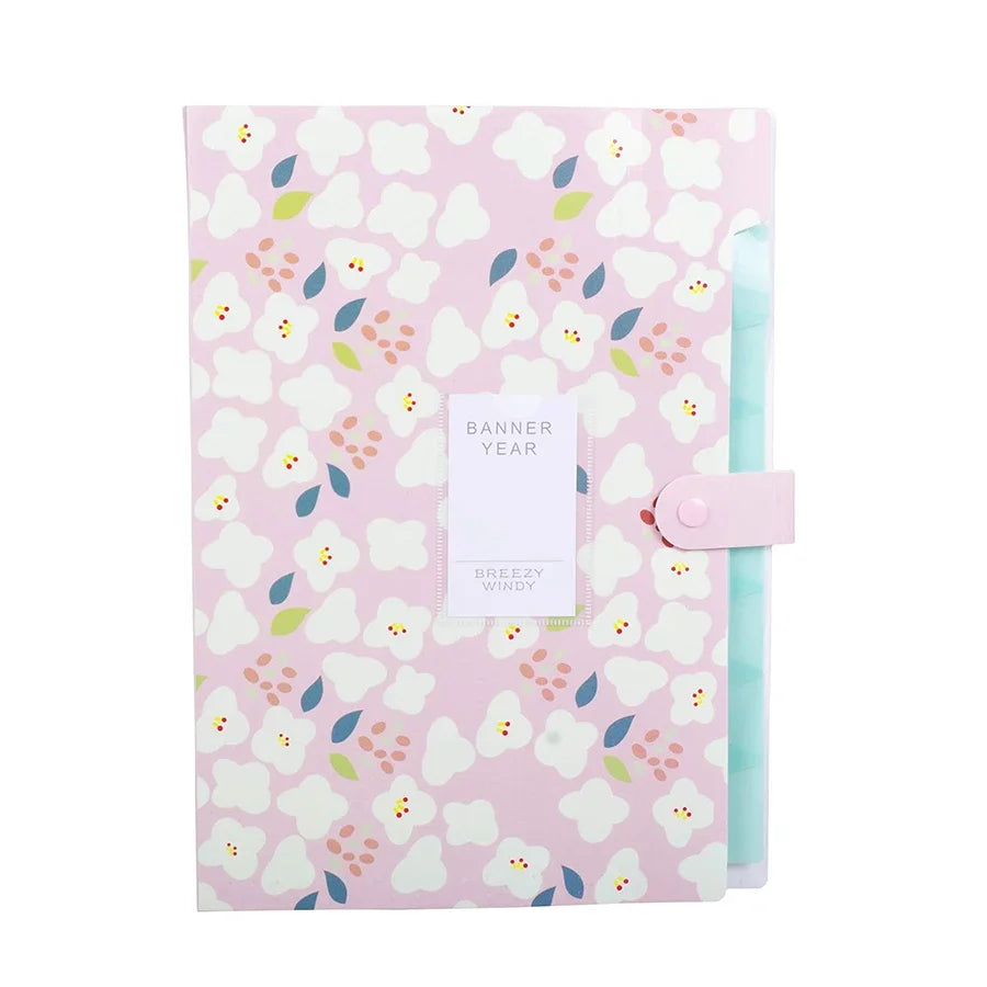 Pochette Document A4 – Bouton-Pression, Organiseur Bureau & École, 14 Coloris