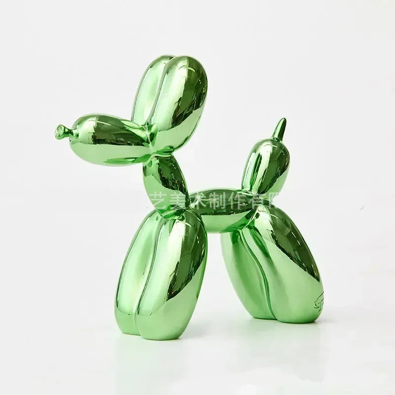 Sculpture Chien Ballon en Résine – Figurine Décorative Style Nordique