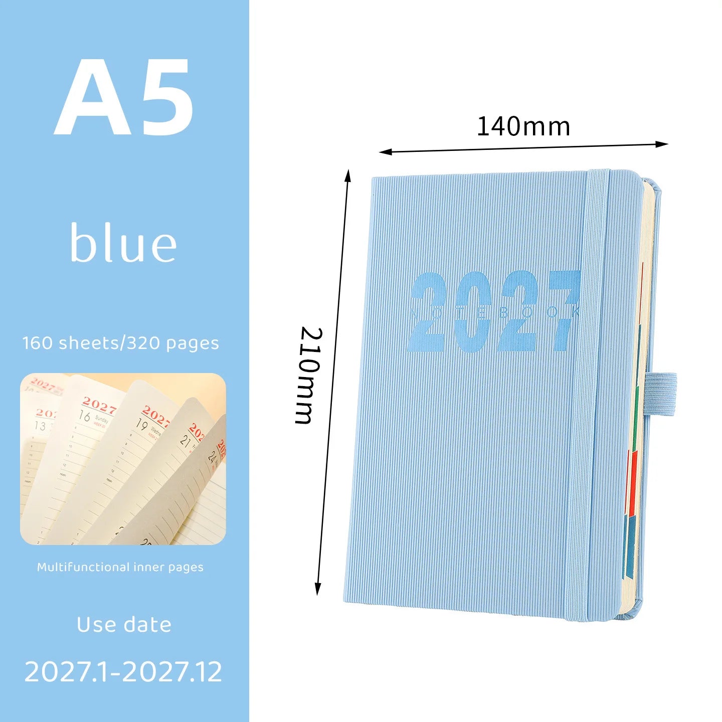 Journal d’Autodiscipline 365 Jours – Agenda Gestion du Temps – 2026 ou 2027 – 5 Coloris