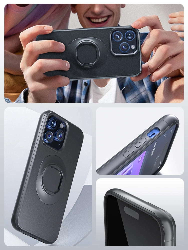 Coque Antichoc iPhone + Support Moto, Vélo & Voiture – Compatible iPhone 7 à 17 Pro Max, Fixation Verrouillable