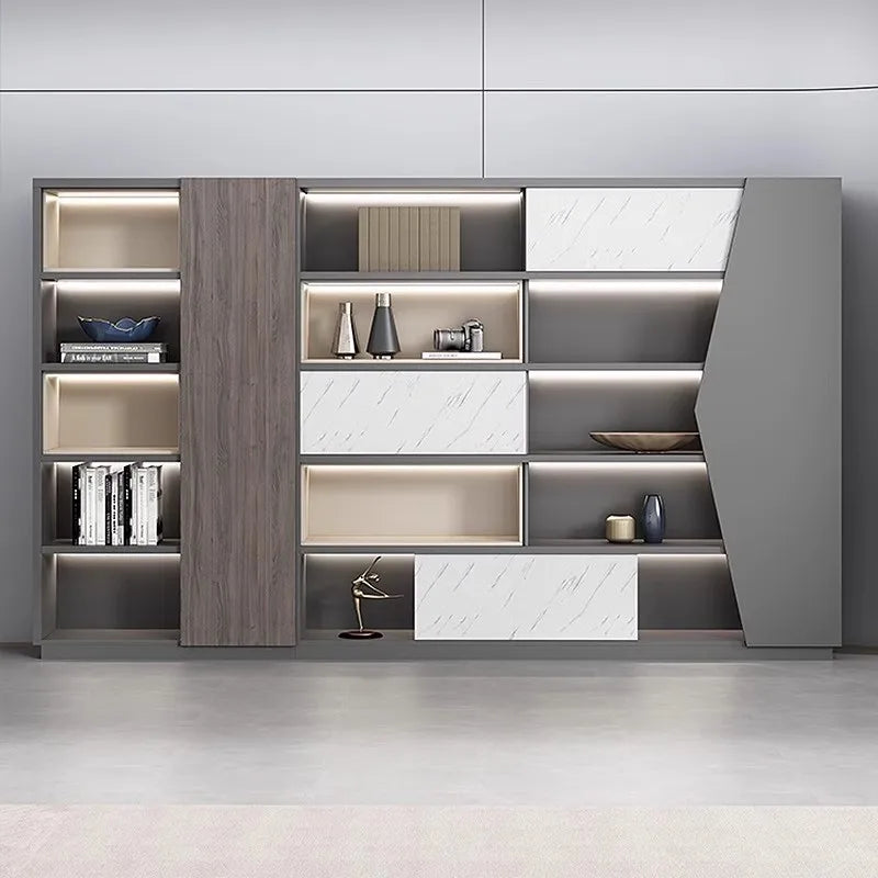 Armoire de Bureau avec Serrure – Bibliothèque Bois Moderne, 5 Niveaux, 15 Modèles