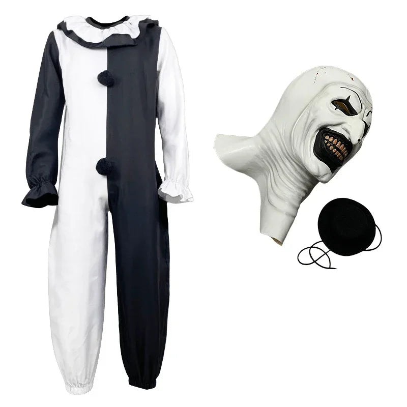 Costume Art the Clown – Déguisement Terrifier Halloween Adulte, Combinaison + Masque