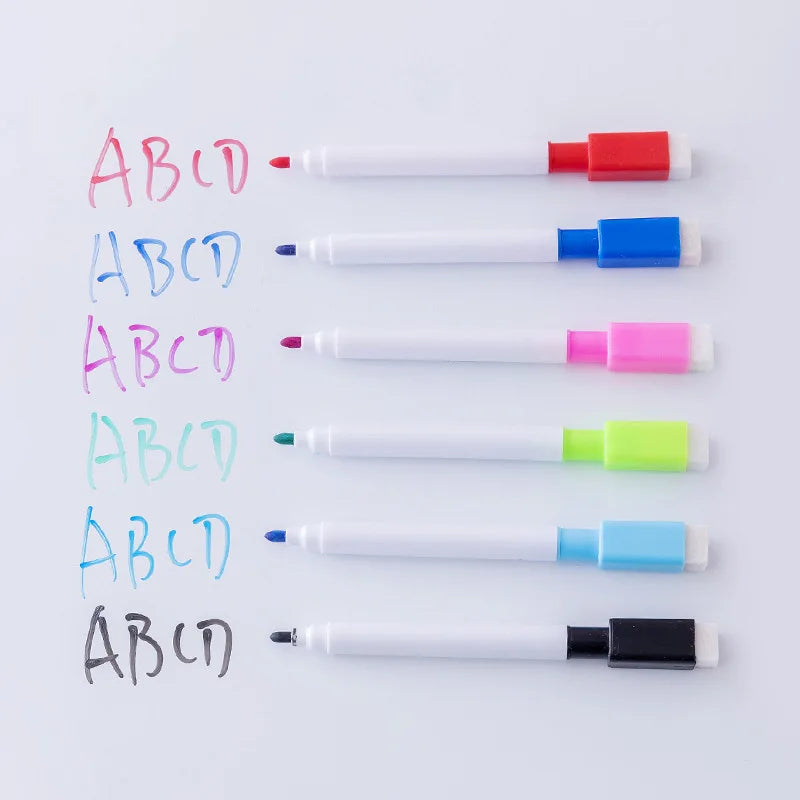 Marqueurs Effaçables Tableau Blanc – Set 8 Couleurs, Pointe Fine, École & Bureau