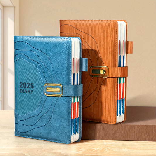 Agenda Planificateur 2026 – Couverture Rigide, Vue Quotidienne – 4 Coloris