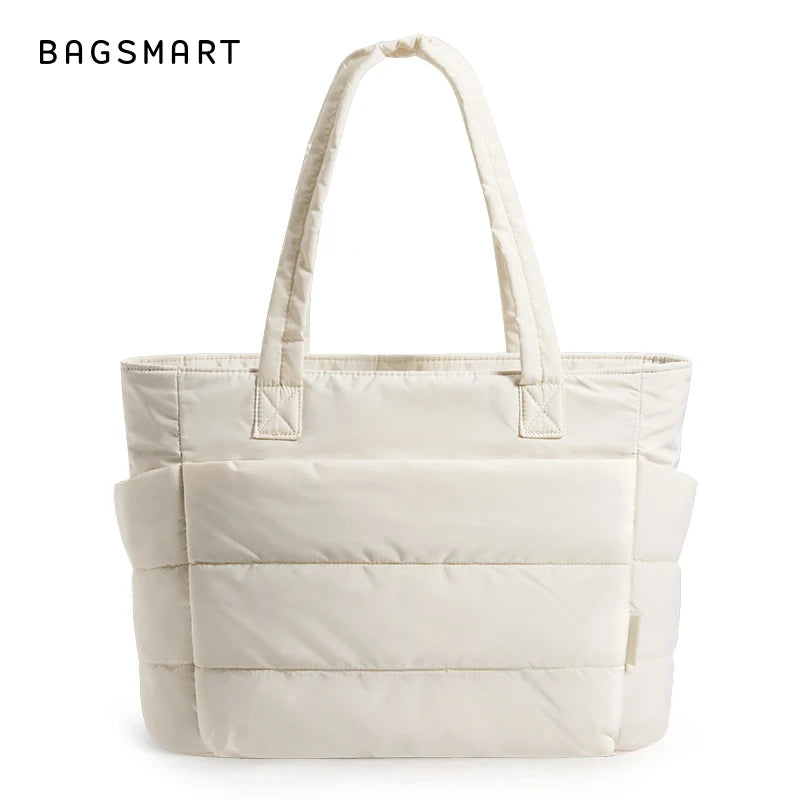 Sac Fourre-Tout BAGSMART Femme – Cabas Matelassé 20L, Travail Voyage École