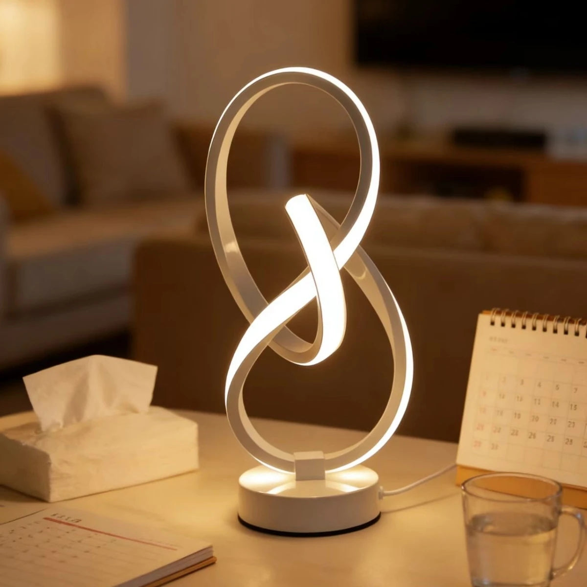 Lampe de Bureau LED USB – 3 Couleurs de Lumière, Dimmable, Déco Chambre & Bureau, Noir ou Blanc