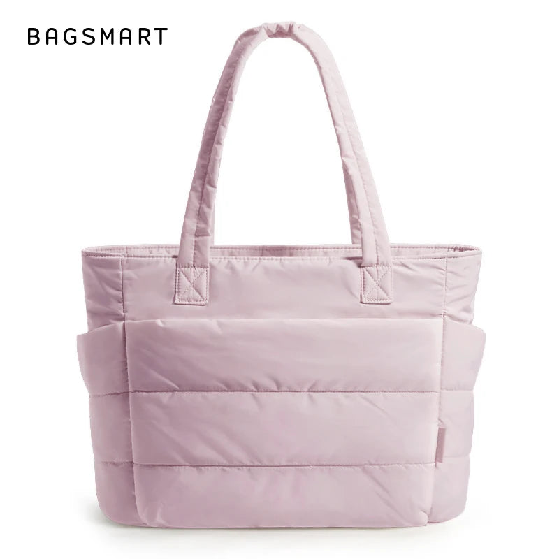 Sac Fourre-Tout BAGSMART Femme – Cabas Matelassé 20L, Travail Voyage École