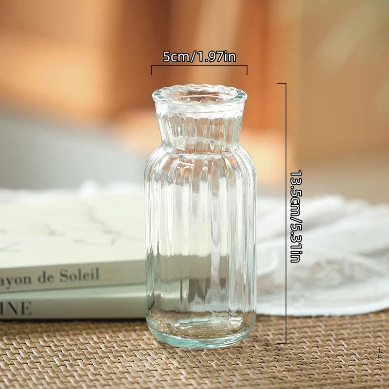 Vase en Verre Sculpté Fait Main – Pot Hydroponique Décoratif Style Gothique