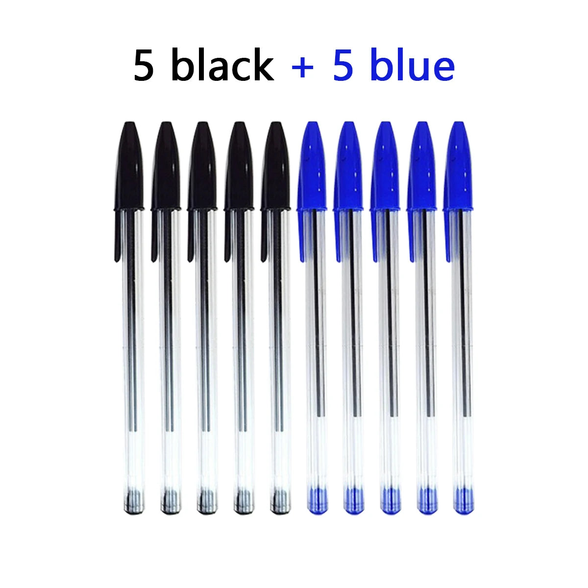 Stylos Bille Confort 1,0 mm – Lot de 10 ou 15, Encre Noire/Bleue/Rouge, Écriture Fluide & Journal