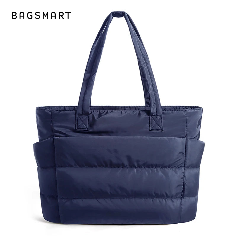 Sac Fourre-Tout BAGSMART Femme – Cabas Matelassé 20L, Travail Voyage École