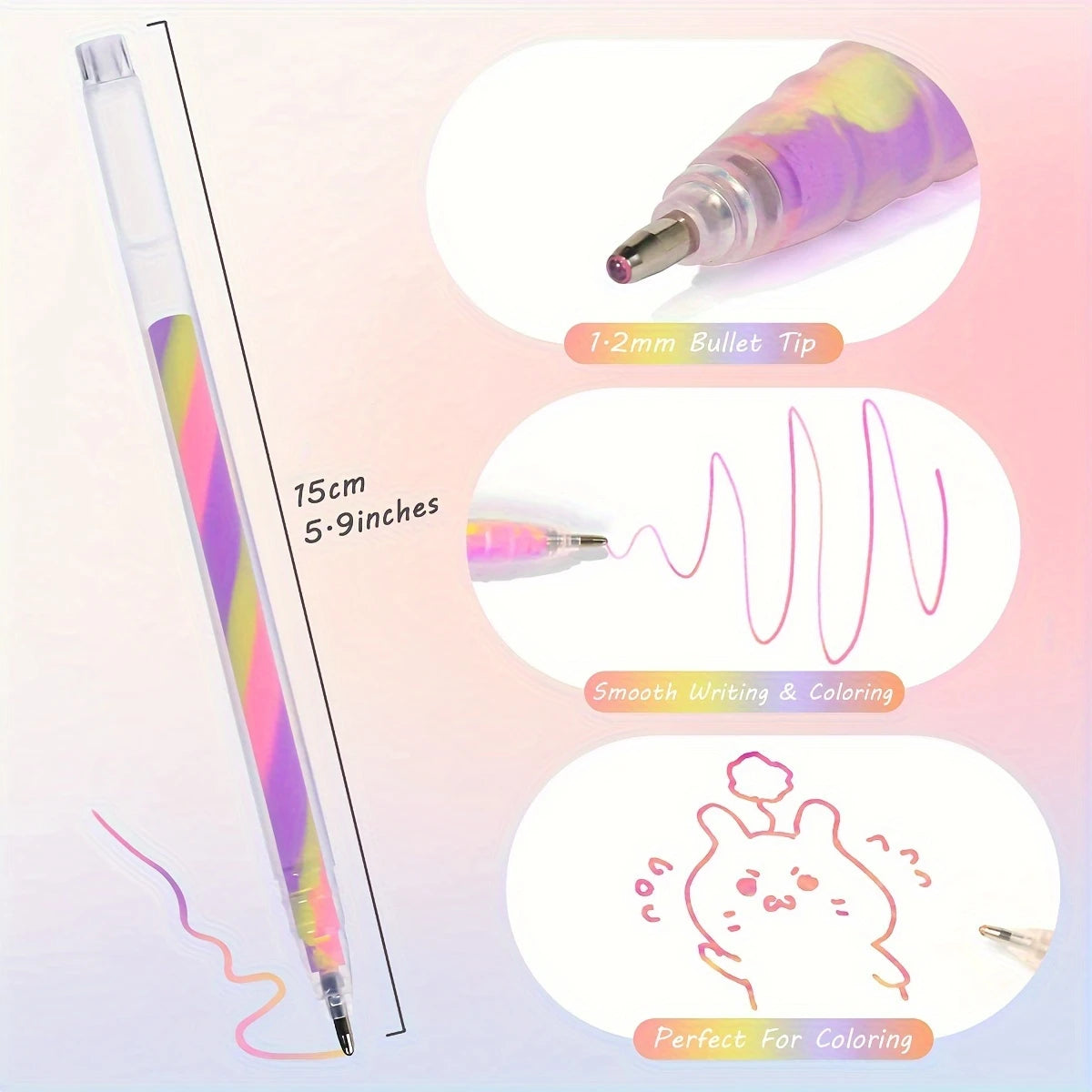 Set 8 Surligneurs Gel Paillетés – Pointe Fine 1,2 mm – Journal Créatif & DIY – 3 Assortiments