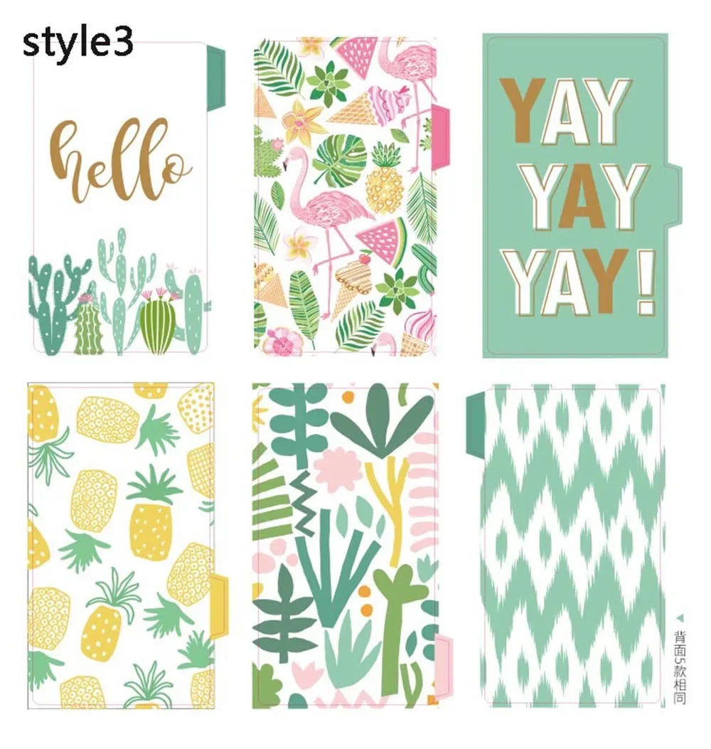 Intercalaires Aquarelle A5/A6 – 6 Trous, Séparateurs Feuilles Mobiles, 23 Motifs