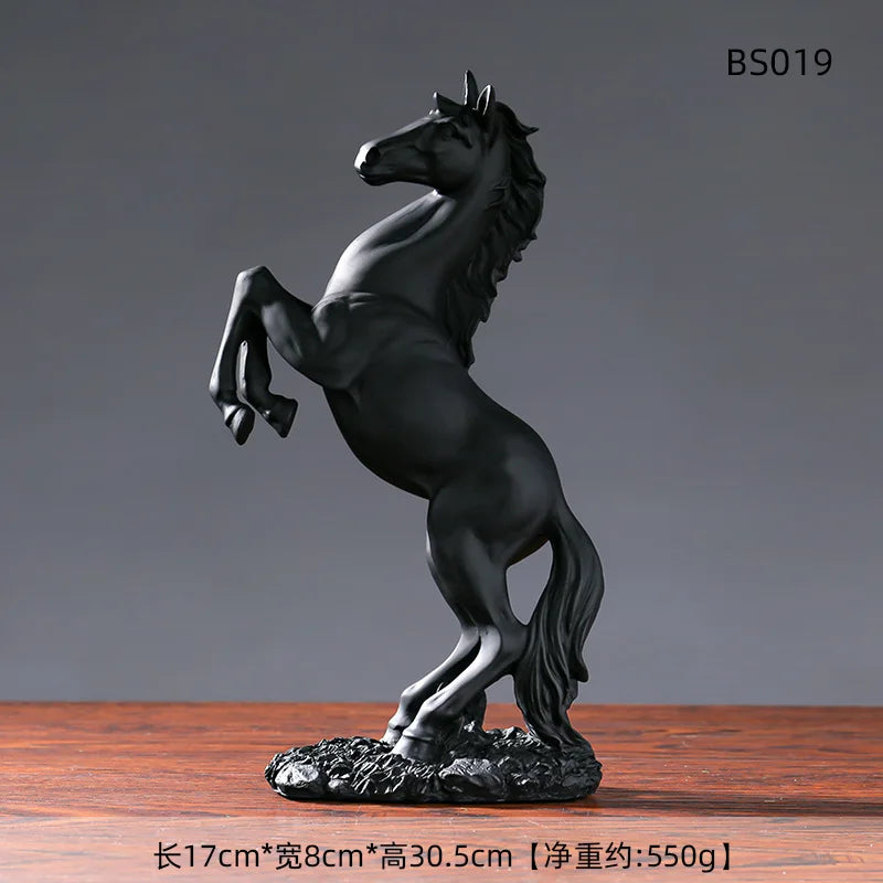 Statue Cheval de la Victoire en Résine – Figurine Décorative Style Européen