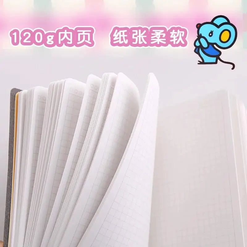 Carnet Pocket A7 Kinbor x Sanrio – Hello Kitty & BB Series, Quadrillé/Vierge, Journal Portable