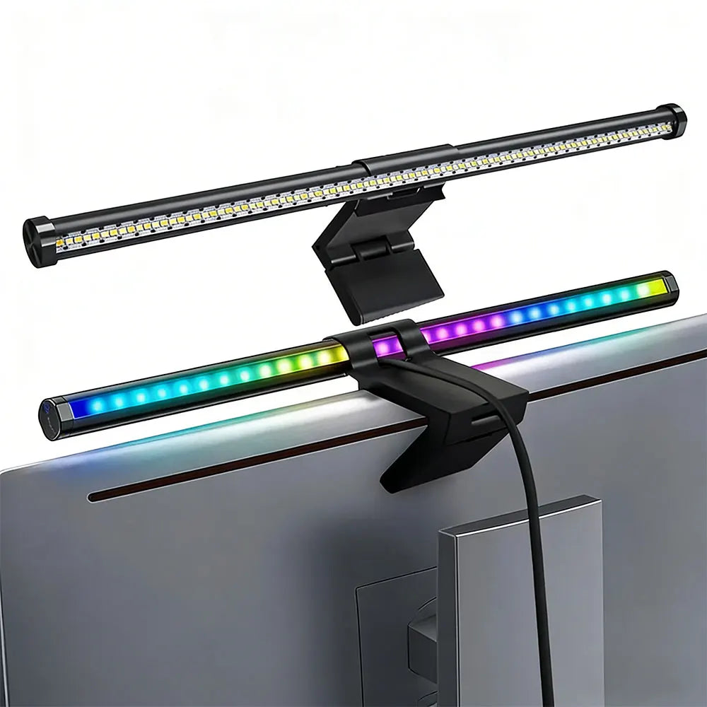 Barre Lumineuse LED pour Moniteur – RGB Dimmable, Télécommande, Gaming