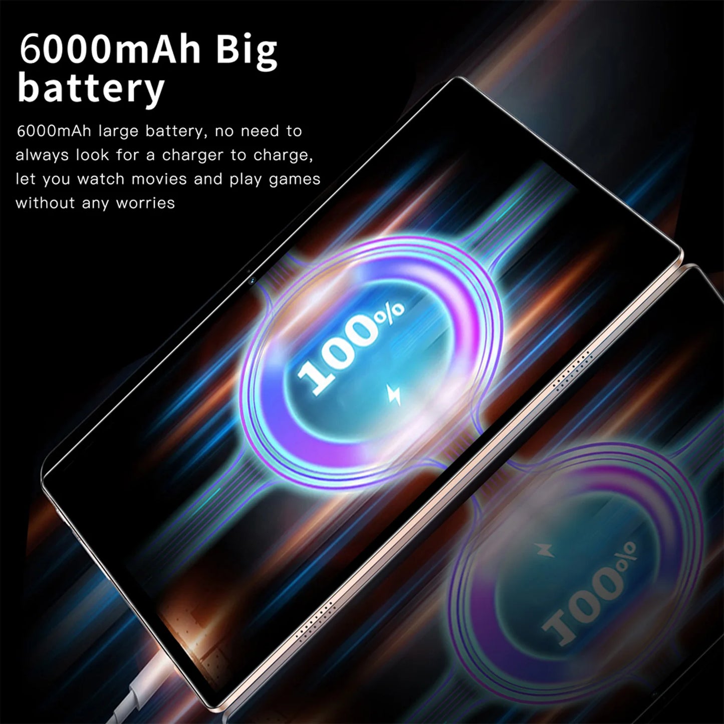 Tablette Android 10,1" – Octa-Core, 4Go RAM + 64Go, Batterie 6000mAh, Google Play, Double SIM 3G
