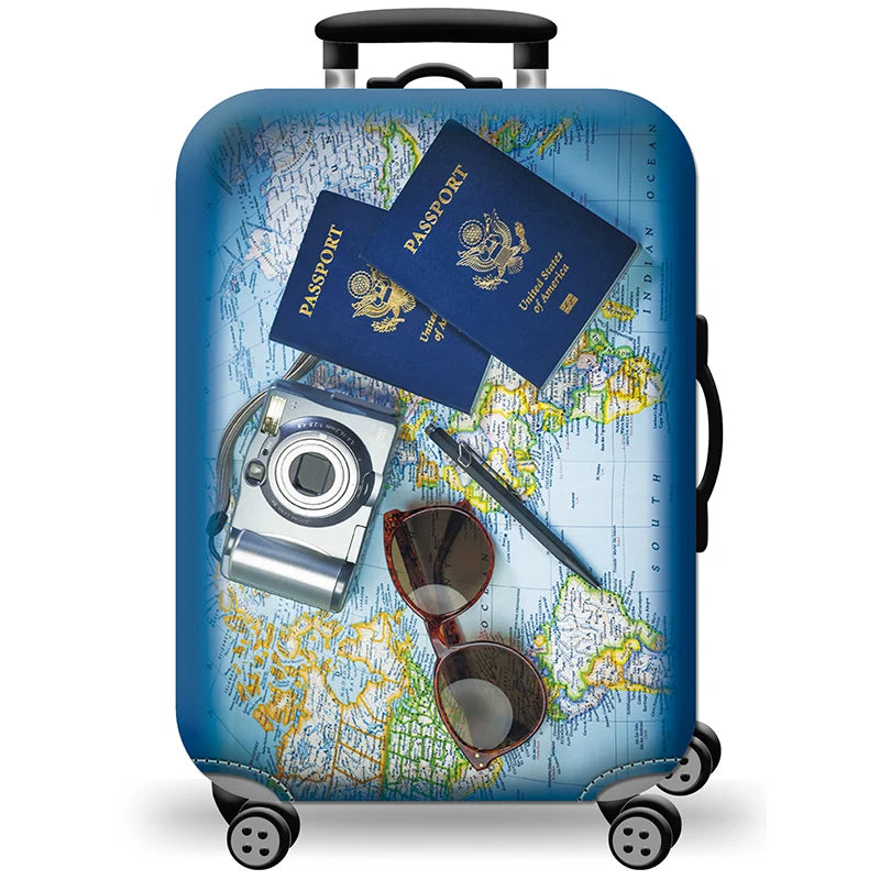 Housse de Protection Valise – Tissu Élastique Lavable, Anti-Rayures, 29 Motifs, Tailles S à XL