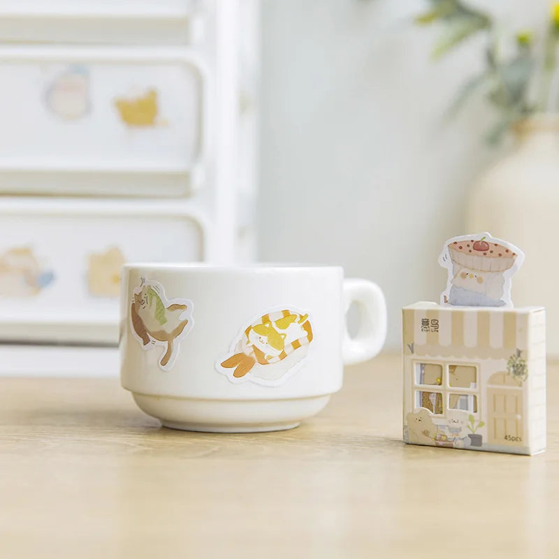 Stickers Kawaii Maison – Set 45 Pièces, Scrapbooking & Décoration, 4 Designs