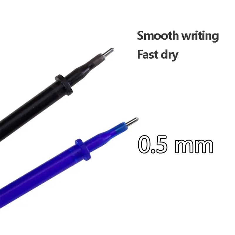 Lot 13 Stylos Gel Effaçables 0,5 mm – 2 Stylos + 10 Recharges + 1 Gomme