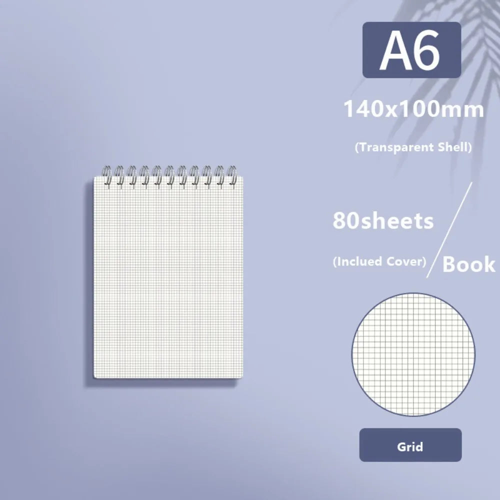 Cahier à Spirale Épaissi A4/A5/A6/B5 – Ligné, Quadrillé ou Vierge, Flip-Over