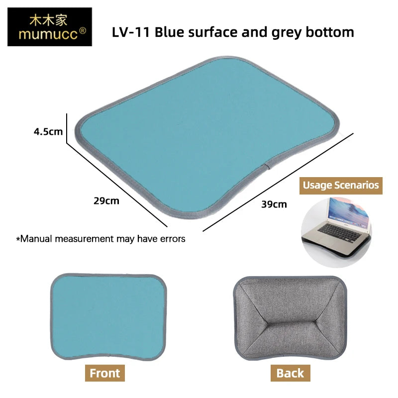 Bureau Laptop Coussin MUMUCC – Table Portable Multifonction, Tapis Souris, Mousse, Plusieurs Coloris