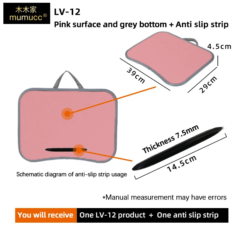 Bureau Laptop Coussin MUMUCC – Table Portable Multifonction, Tapis Souris, Mousse, Plusieurs Coloris