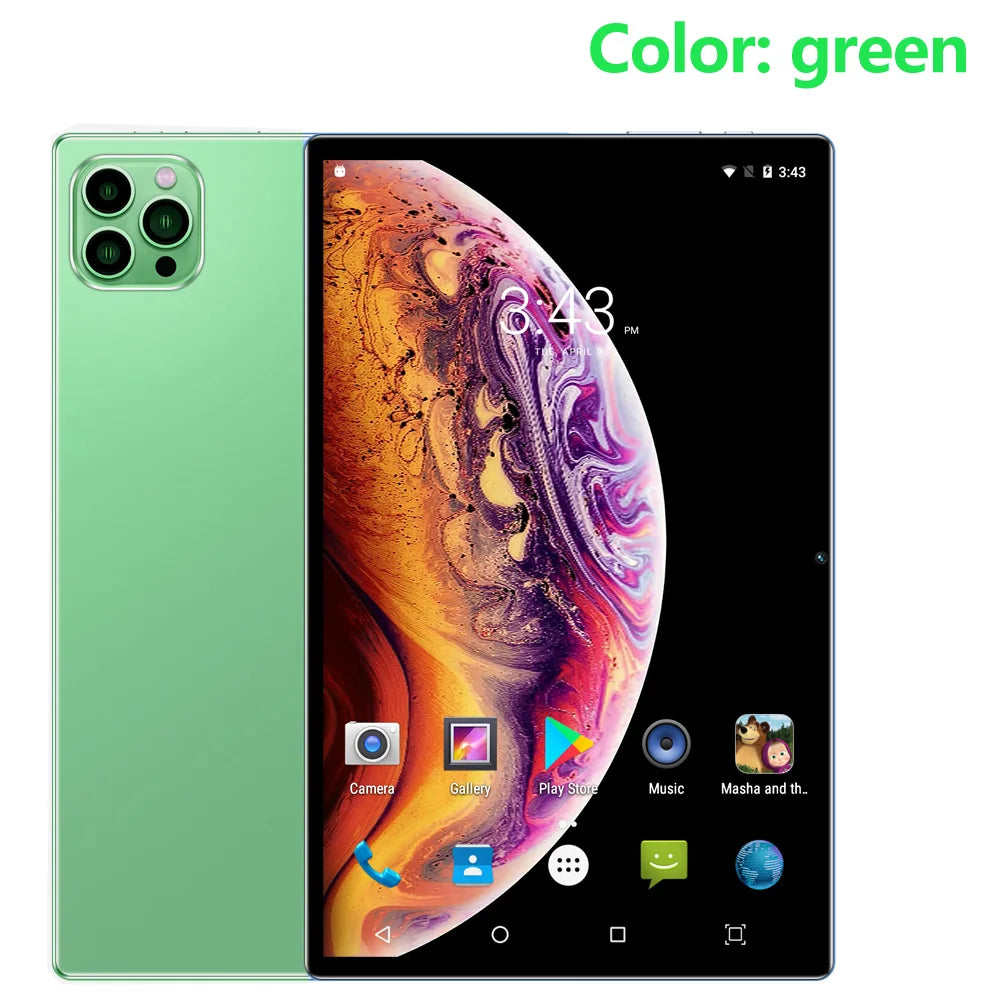 Tablette Android 10,1" – Octa-Core, 4Go RAM + 64Go, Batterie 6000mAh, Google Play, Double SIM 3G