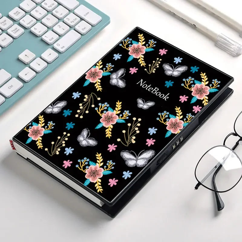 Journal Intime A5 à Serrure – 112 Pages, Couverture PU Souple – 16 Modèles
