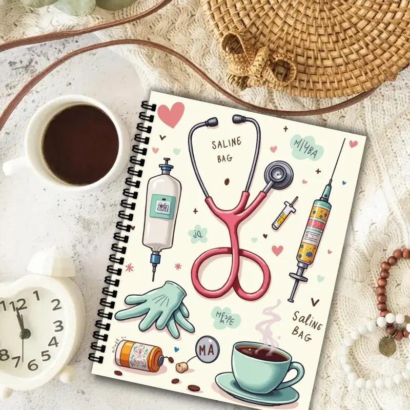 Carnet Spirale Infirmière & Assistante Médicale – Cadeau Kawaii pour Professionnels de Santé