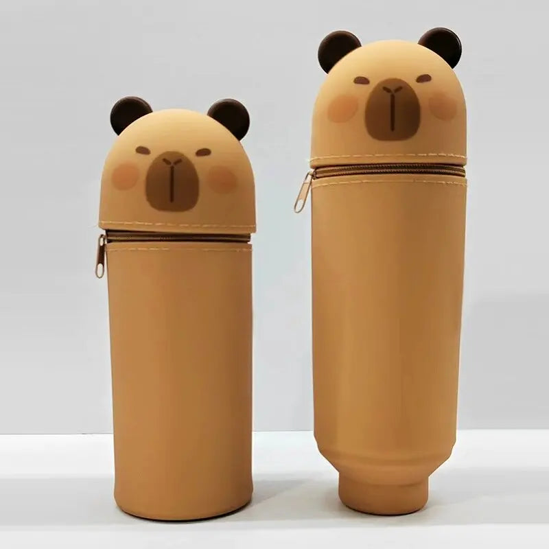 Trousse Télescopique en Silicone – Animaux Mignons, Grande Capacité, 15 Designs