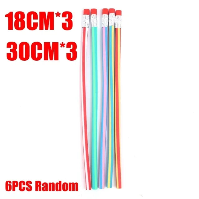 Crayons Flexibles Magiques – Incassables & Pliables – Lot de 1, 3 ou 6 – Taille S, M ou L