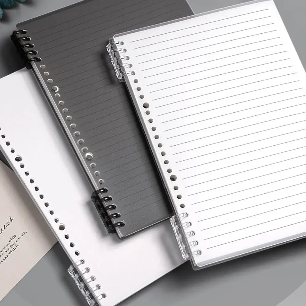 Cahier à Feuilles Mobiles A4/A5 – 60 Feuilles, Ligné ou Quadrillé, Couverture Transparente