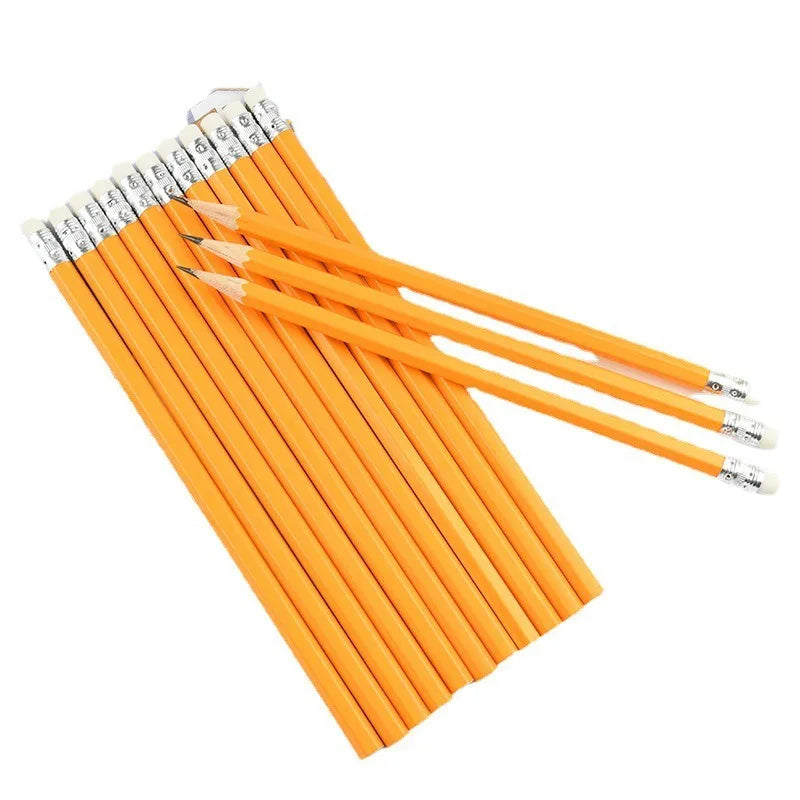 Crayons HB avec Gomme Intégrée – Écriture Fluide – Lot de 5 ou 10 – École & Bureau