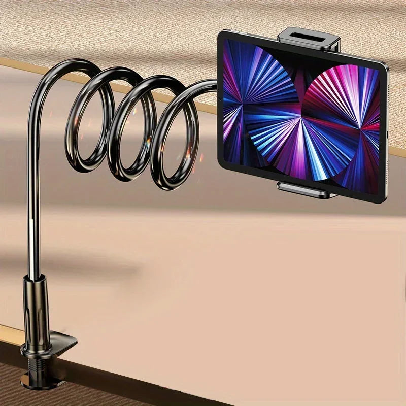 Support Téléphone & Tablette Flexible Bras Articulé – Bureau, Lit & Chevet, Compatible iPad & Smartphone