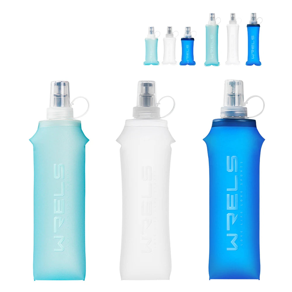 Gourde Souple Pliable WRELS – TPU Sans BPA, Sport Running Camping, 150/250/500ml