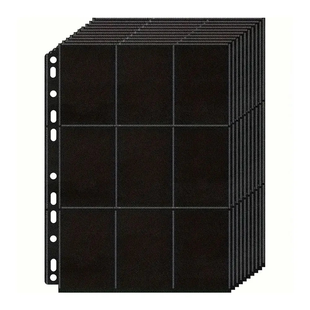 Feuilles de Classeur pour Cartes – 10 Pièces, 9 Pochettes A4, Double Face, 180 Cartes