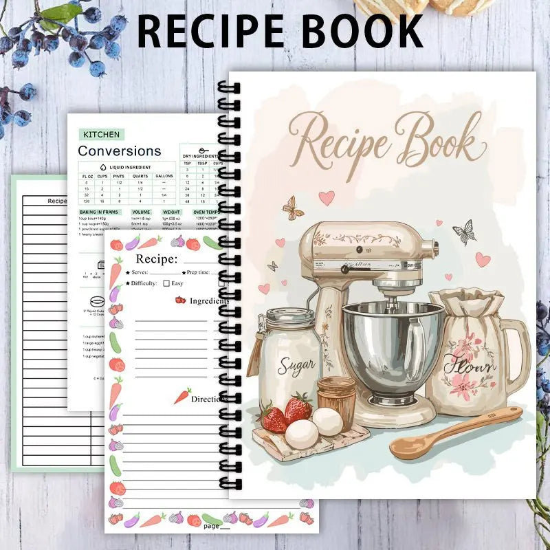 Carnet de Recettes Vierge – 100 Feuilles, Planification Repas & Pâtisserie