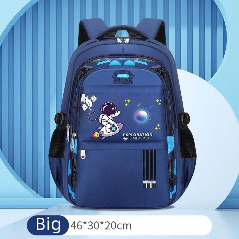 Cartable Garçon Astronaute – Protection Dorsale, Imperméable, Grande Capacité, 5-8 Ans