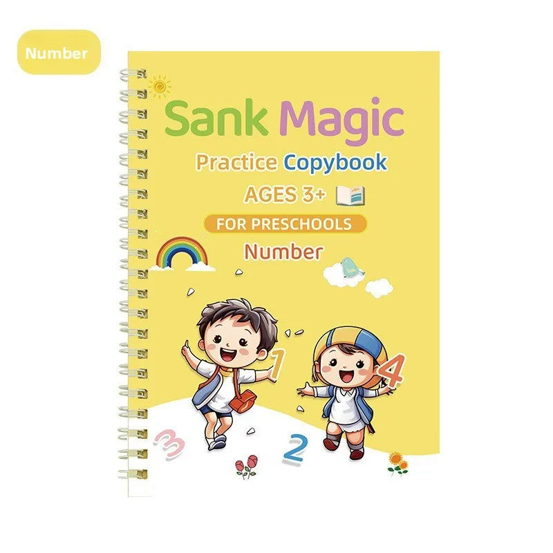 Cahier d’Entraînement Groove Enfants – Écriture, Dessin, Maths & Alphabet – 5 Thèmes