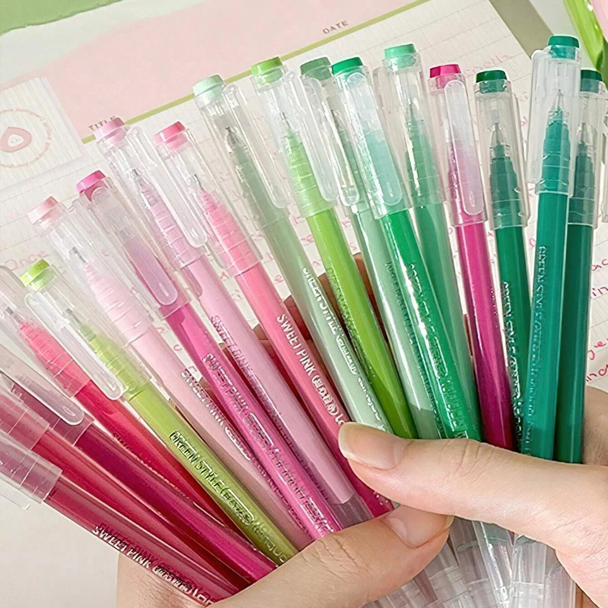 Stylos Gel Languo – Grande Capacité, 0,6 mm, Lot de 6 ou 9, Kawaii Art & Doodle, Papeterie Étudiant